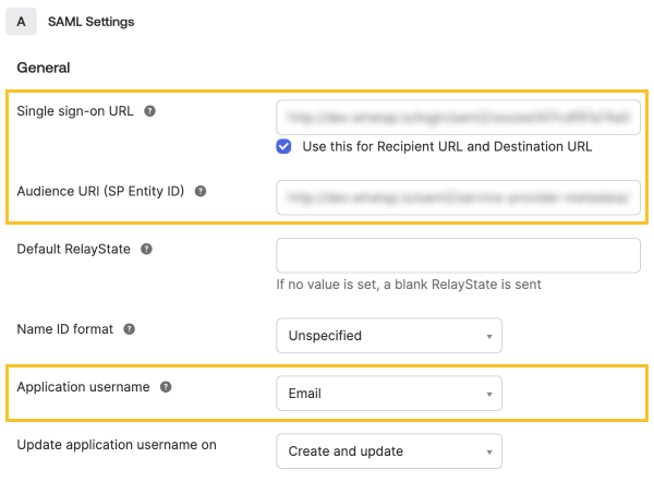 Okta - SAML Settings